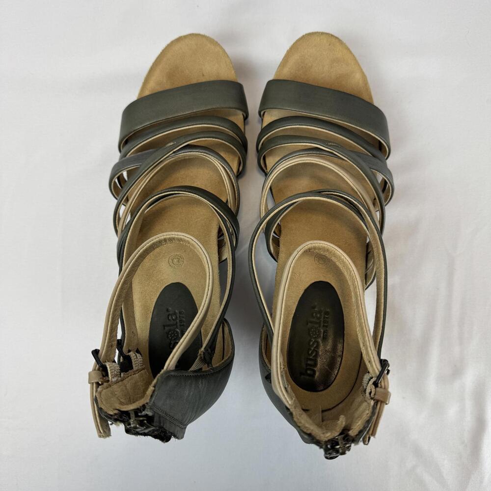 Bussola LaJolla sandals-suede, leather & cork-size 9 - Picture 2 of 5